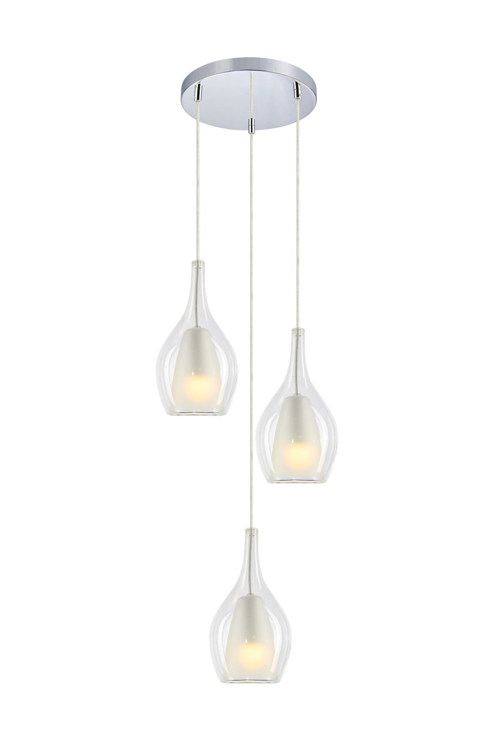 Matteo Canada - Three Light Pendant - Jericho - Chrome- Union Lighting Luminaires Decor