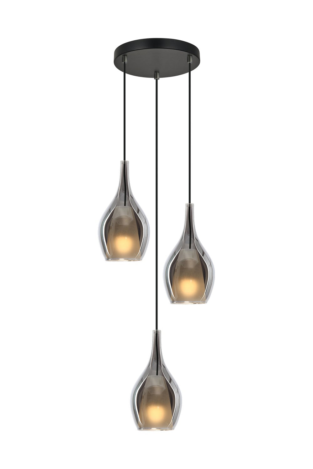 Matteo Canada - Three Light Pendant - Jericho - Matte Black- Union Lighting Luminaires Decor