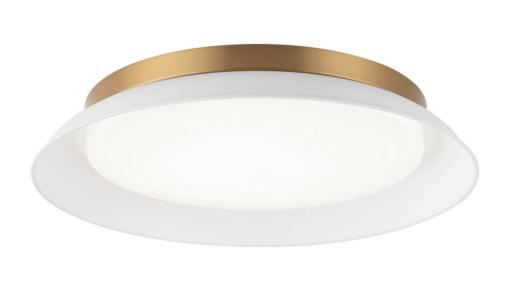 Matteo Canada - LED Wall Sconce - Finley - Matte White + Aged Gold Brass- Union Lighting Luminaires Decor
