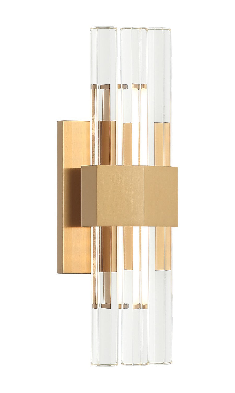 Matteo Canada - LED Wall Sconce - Krustallos - Aged Gold Brass- Union Lighting Luminaires Decor