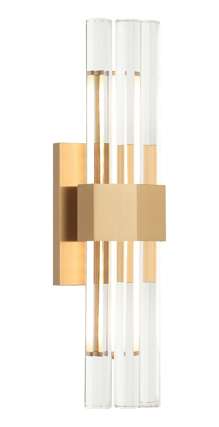 Matteo Canada - LED Wall Sconce - Krustallos - Aged Gold Brass- Union Lighting Luminaires Decor