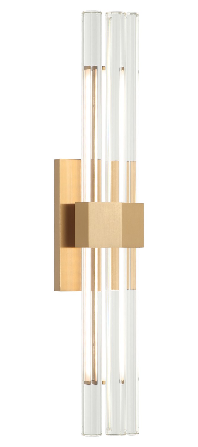 Matteo Canada - LED Wall Sconce - Krustallos - Aged Gold Brass- Union Lighting Luminaires Decor