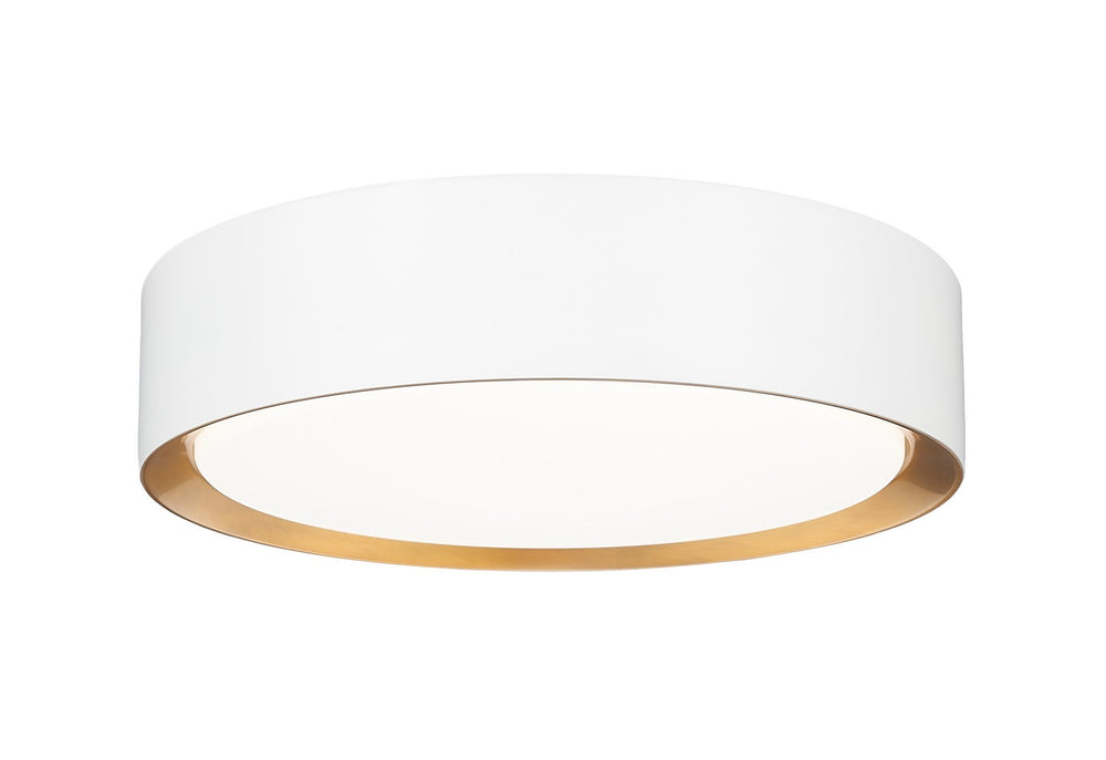 Z-Lite Canada - LED Flush Mount - Kawan - Matte White + Modern Gold- Union Lighting Luminaires Decor