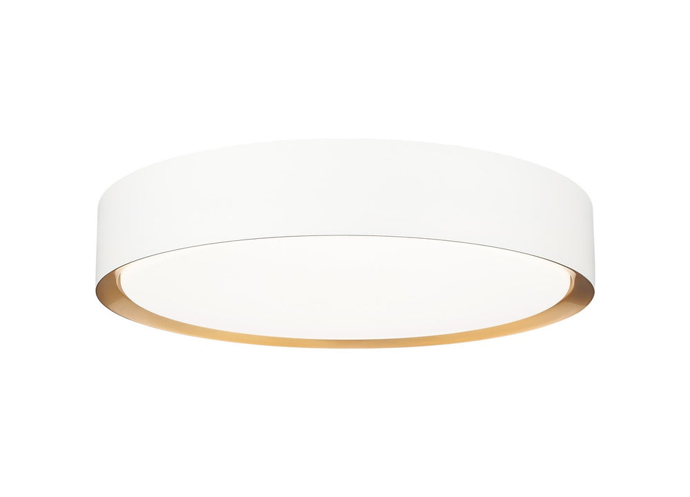 Z-Lite Canada - LED Flush Mount - Kawan - Matte White + Modern Gold- Union Lighting Luminaires Decor