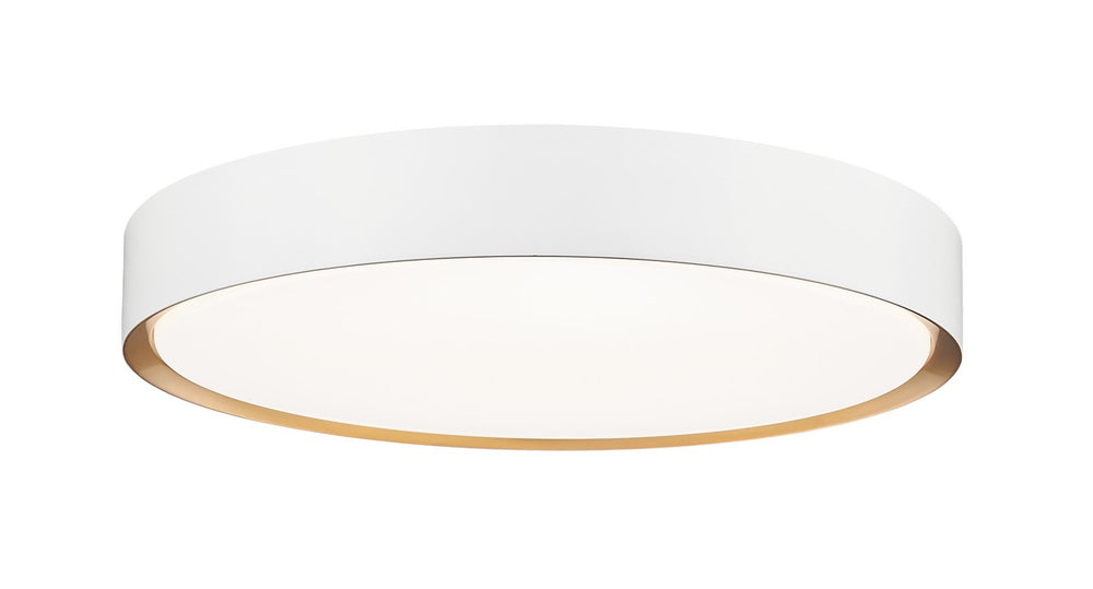 Z-Lite Canada - LED Flush Mount - Kawan - Matte White + Modern Gold- Union Lighting Luminaires Decor