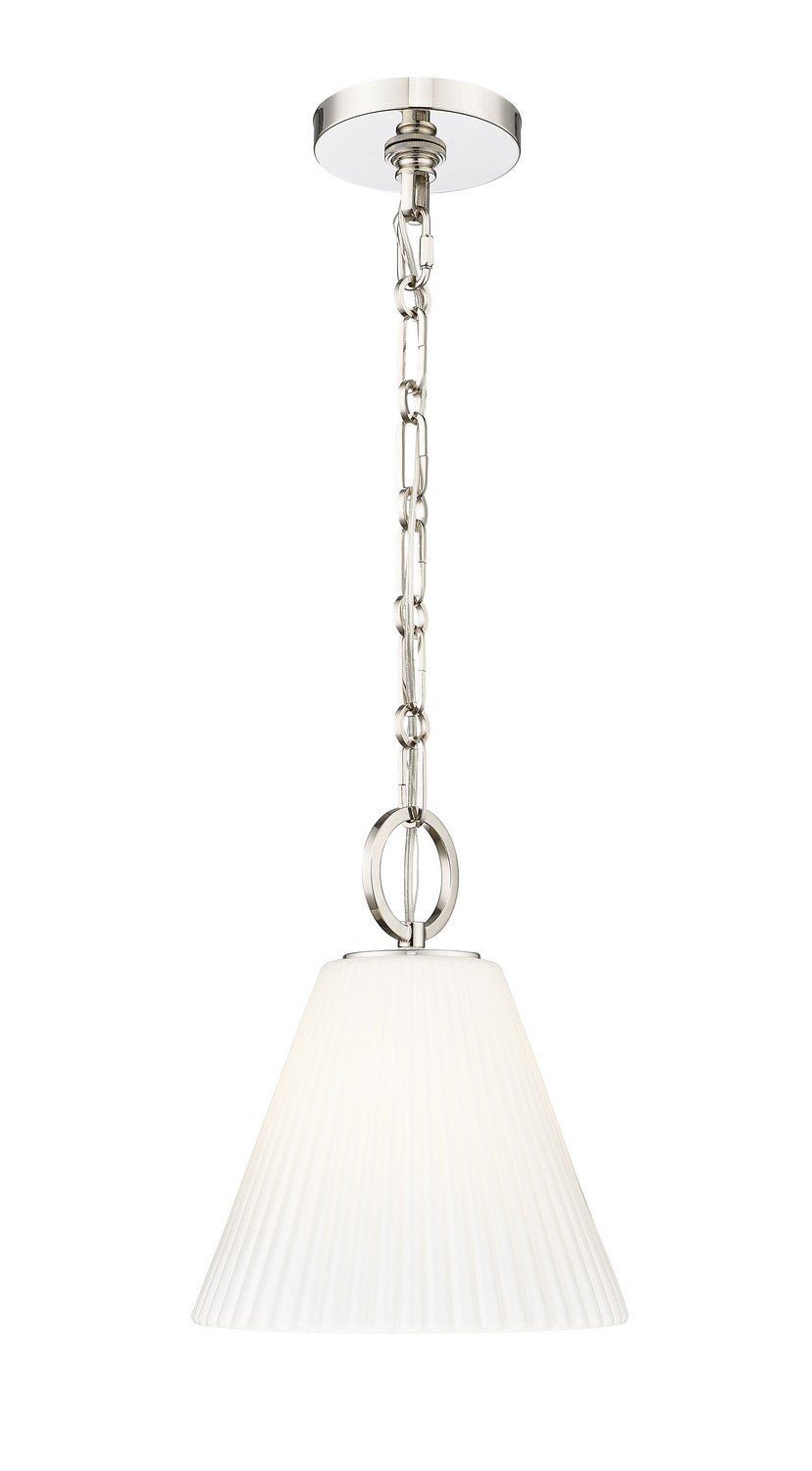 Z-Lite Canada - One Light Pendant - Alaric - Polished Nickel- Union Lighting Luminaires Decor