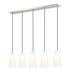 Z-Lite Canada - Five Light Linear Chandelier - Farrell - Brushed Nickel- Union Lighting Luminaires Decor