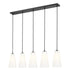 Z-Lite Canada - Five Light Linear Chandelier - Farrell - Matte Black- Union Lighting Luminaires Decor
