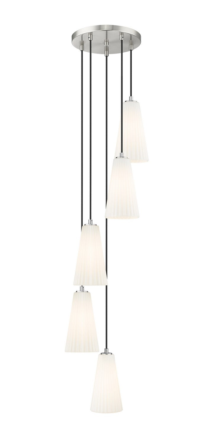 Z-Lite Canada - Five Light Chandelier - Farrell - Brushed Nickel- Union Lighting Luminaires Decor