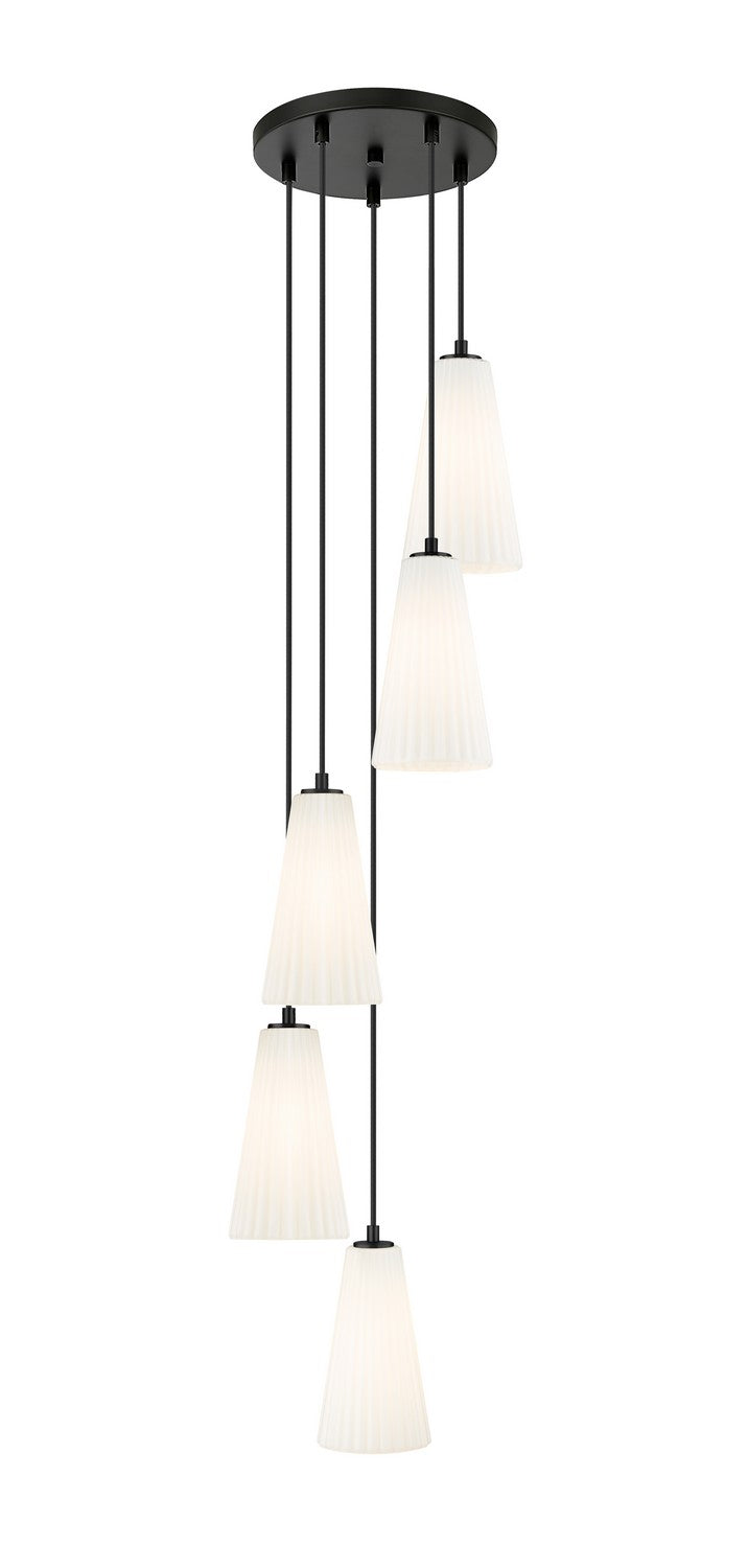 Z-Lite Canada - Five Light Chandelier - Farrell - Matte Black- Union Lighting Luminaires Decor