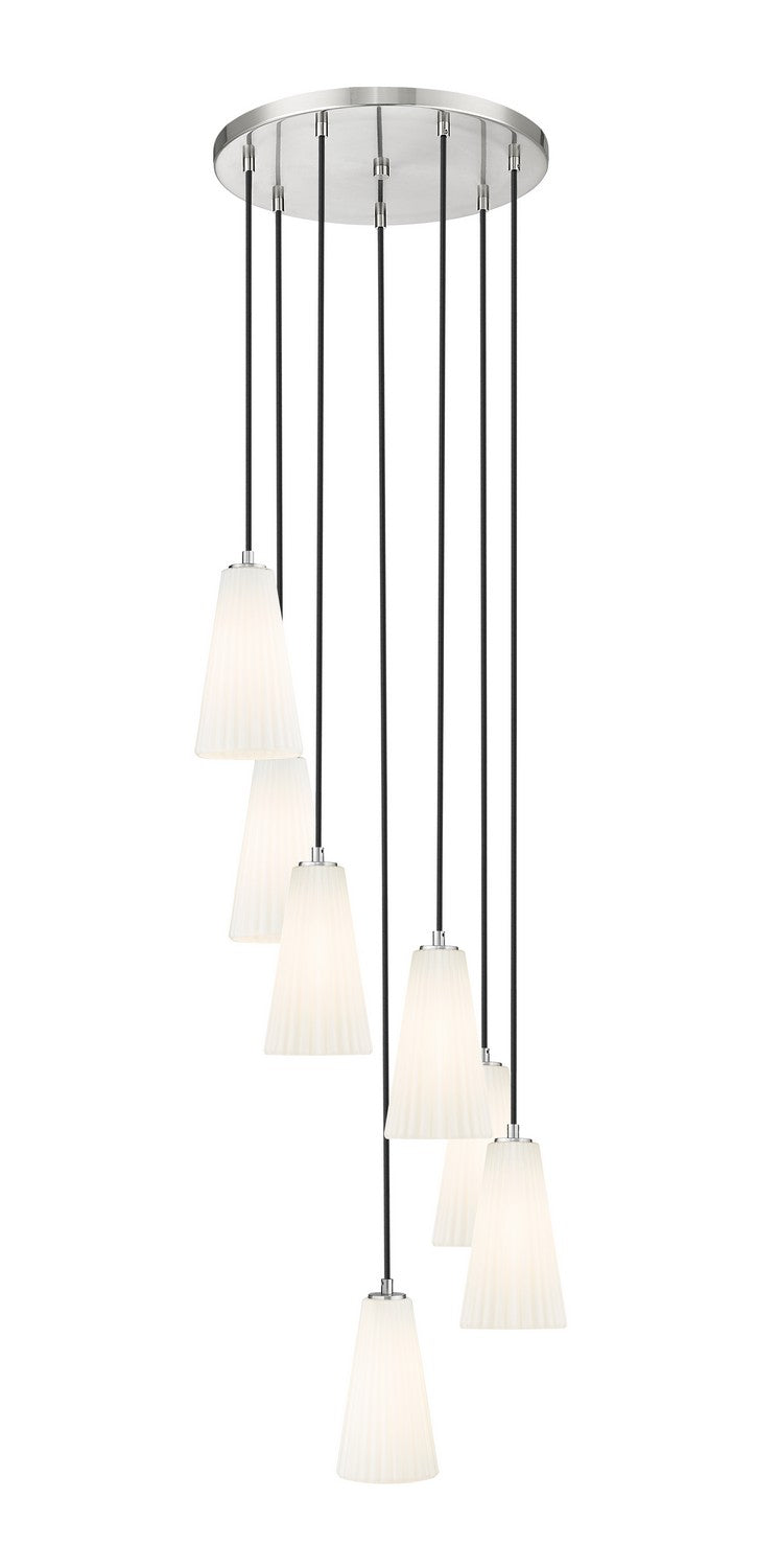 Z-Lite Canada - Seven Light Chandelier - Farrell - Brushed Nickel- Union Lighting Luminaires Decor