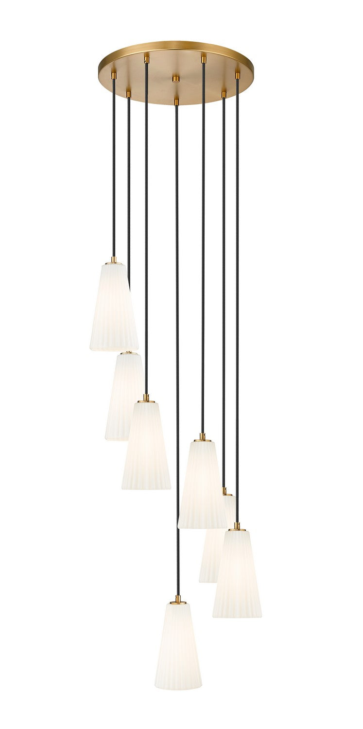 Z-Lite Canada - Seven Light Chandelier - Farrell - Modern Gold- Union Lighting Luminaires Decor
