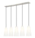 Z-Lite Canada - Five Light Linear Chandelier - Farrell - Brushed Nickel- Union Lighting Luminaires Decor