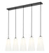 Z-Lite Canada - Five Light Linear Chandelier - Farrell - Matte Black- Union Lighting Luminaires Decor