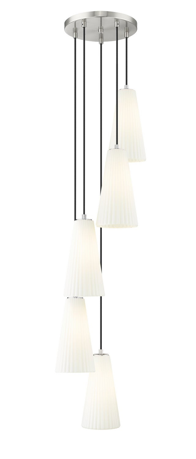 Z-Lite Canada - Five Light Chandelier - Farrell - Brushed Nickel- Union Lighting Luminaires Decor