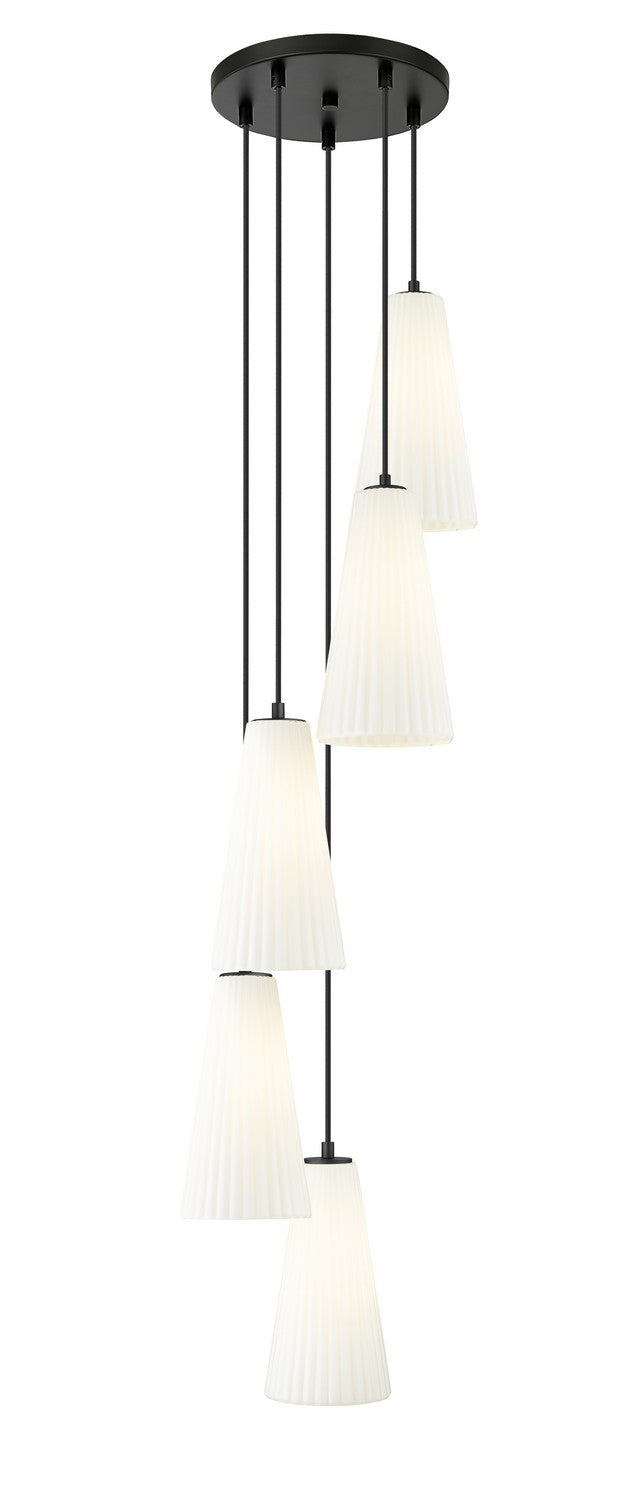 Z-Lite Canada - Five Light Chandelier - Farrell - Matte Black- Union Lighting Luminaires Decor