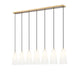 Z-Lite Canada - Seven Light Linear Chandelier - Farrell - Modern Gold- Union Lighting Luminaires Decor