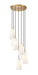 Z-Lite Canada - Seven Light Chandelier - Farrell - Modern Gold- Union Lighting Luminaires Decor