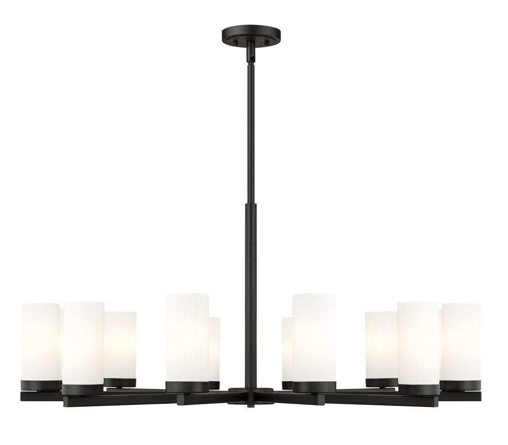 Z-Lite Canada - 12 Light Chandelier - Danica - Matte Black- Union Lighting Luminaires Decor