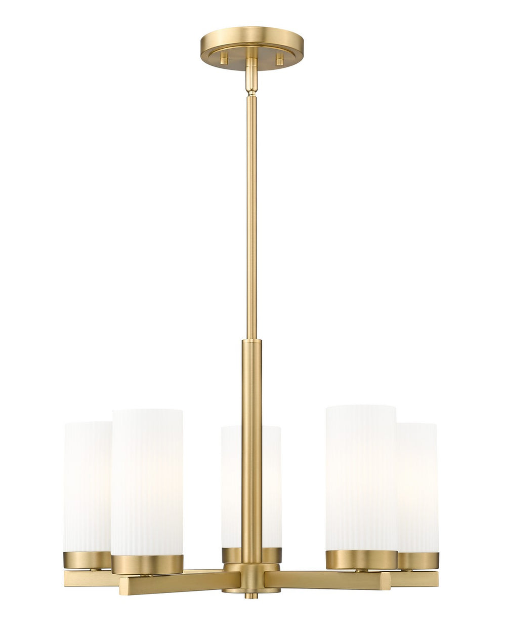 Z-Lite Canada - Five Light Chandelier - Danica - Modern Gold- Union Lighting Luminaires Decor