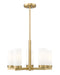 Z-Lite Canada - Five Light Chandelier - Danica - Modern Gold- Union Lighting Luminaires Decor