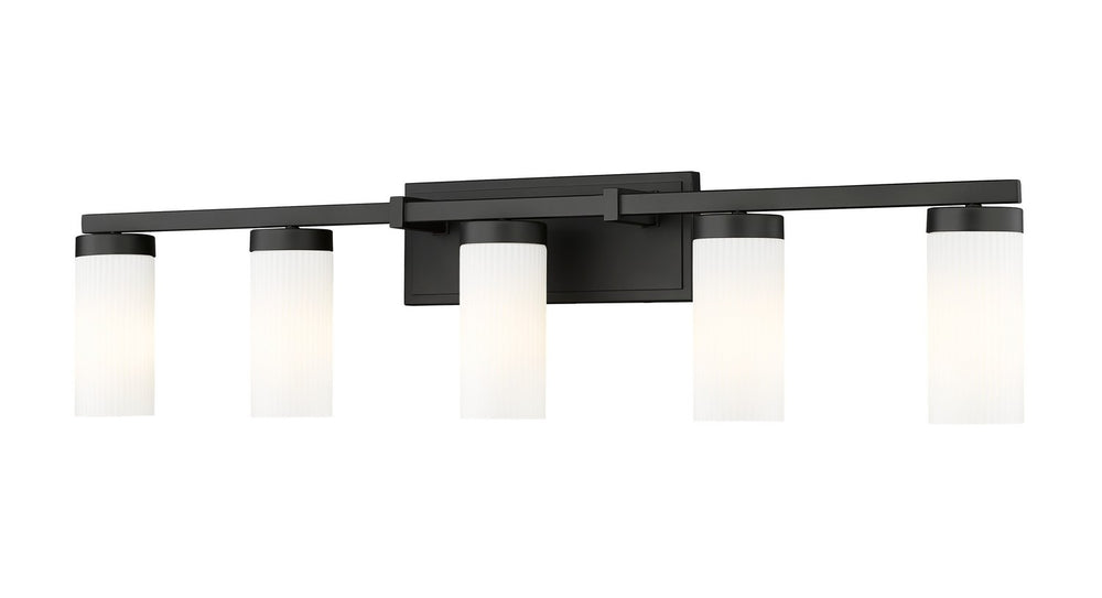 Z-Lite Canada - Five Light Vanity - Danica - Matte Black- Union Lighting Luminaires Decor