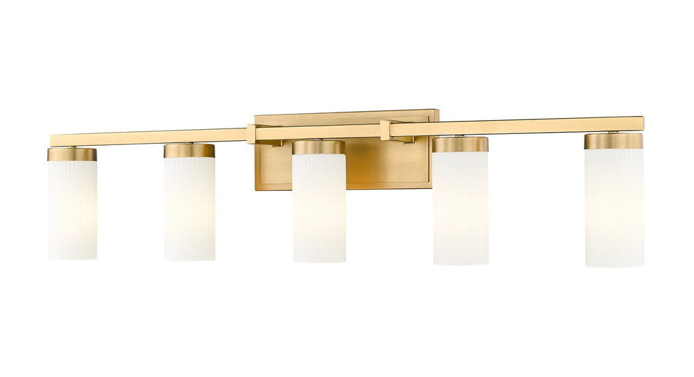 Z-Lite Canada - Five Light Vanity - Danica - Modern Gold- Union Lighting Luminaires Decor