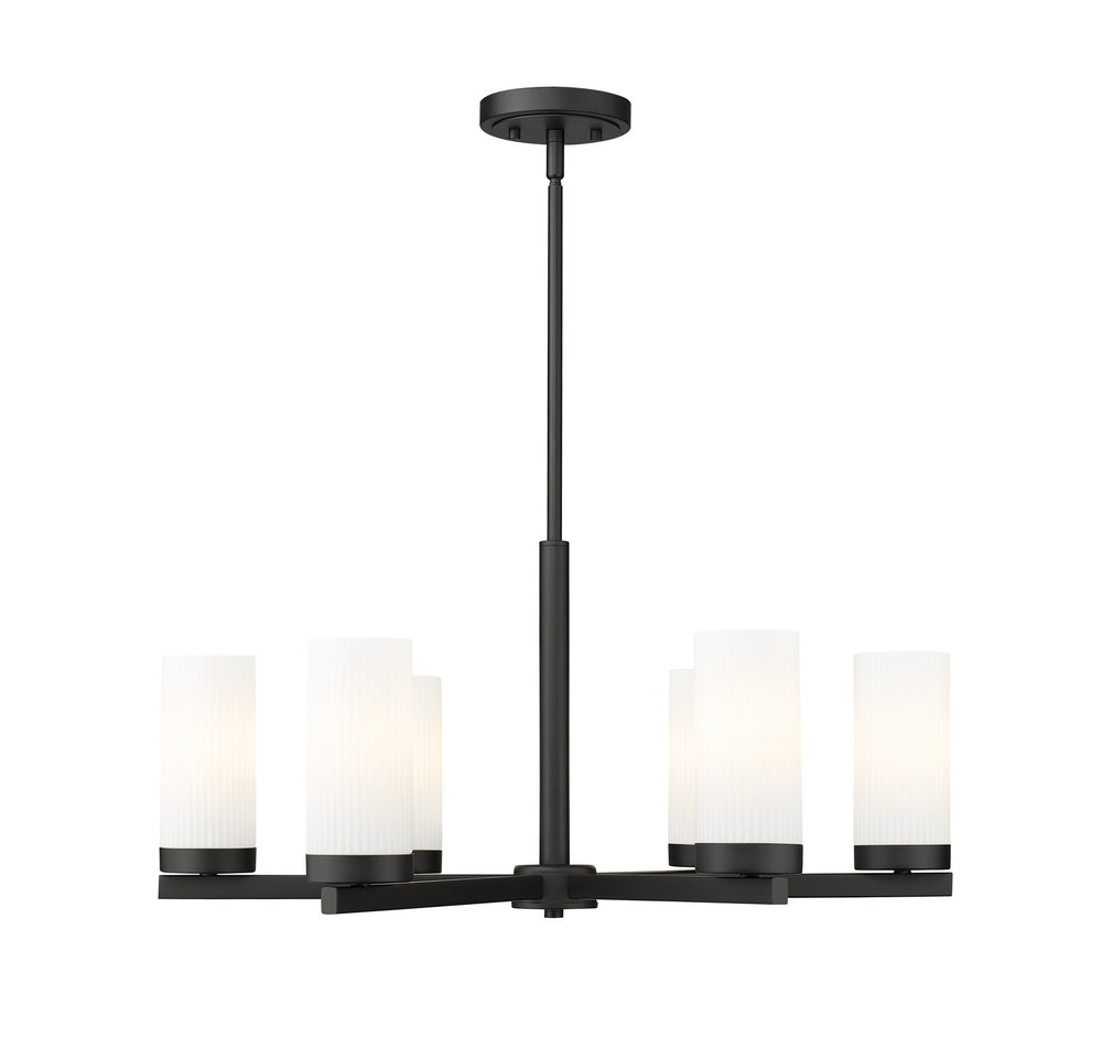 Z-Lite Canada - Six Light Chandelier - Danica - Matte Black- Union Lighting Luminaires Decor