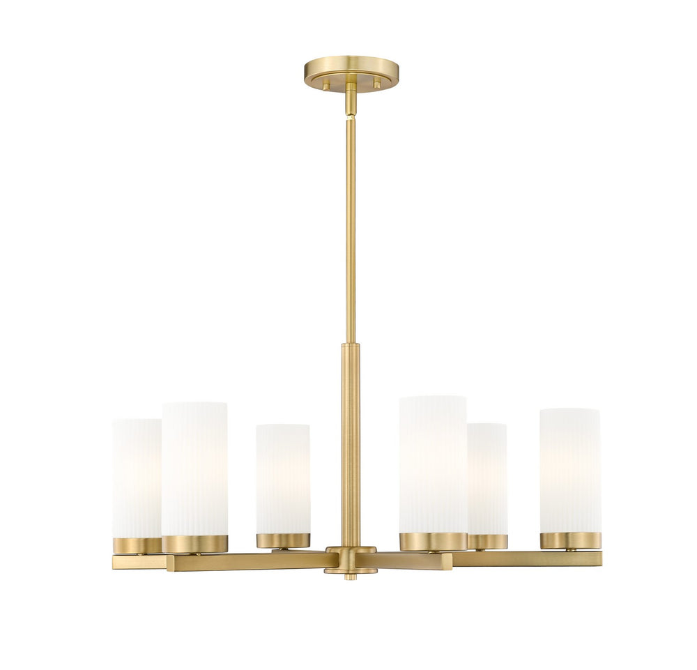 Z-Lite Canada - Six Light Chandelier - Danica - Modern Gold- Union Lighting Luminaires Decor