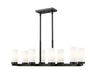 Z-Lite Canada - Eight Light Linear Chandelier - Danica - Matte Black- Union Lighting Luminaires Decor