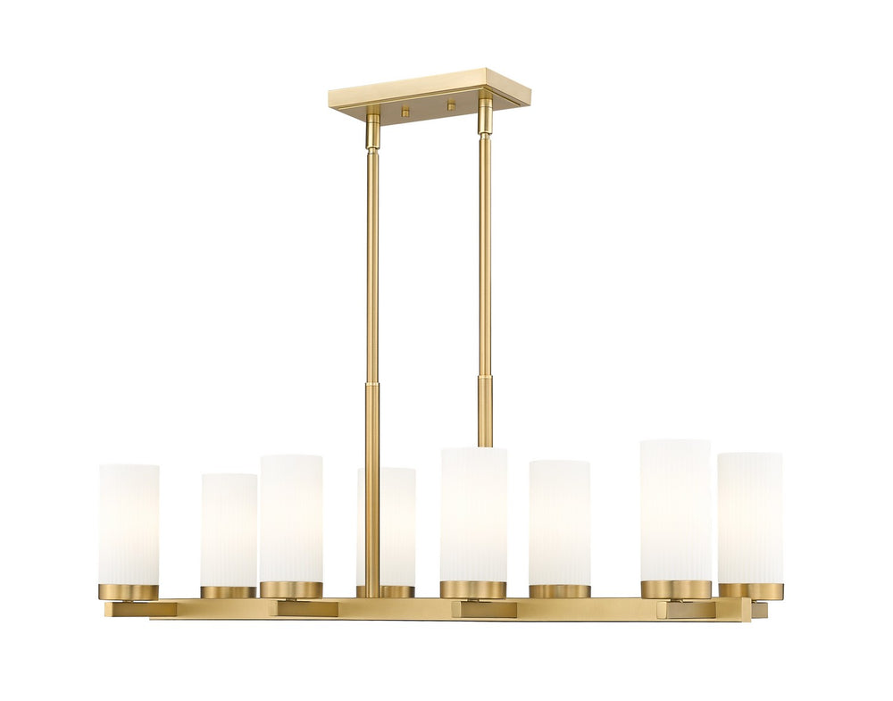 Z-Lite Canada - Eight Light Linear Chandelier - Danica - Modern Gold- Union Lighting Luminaires Decor