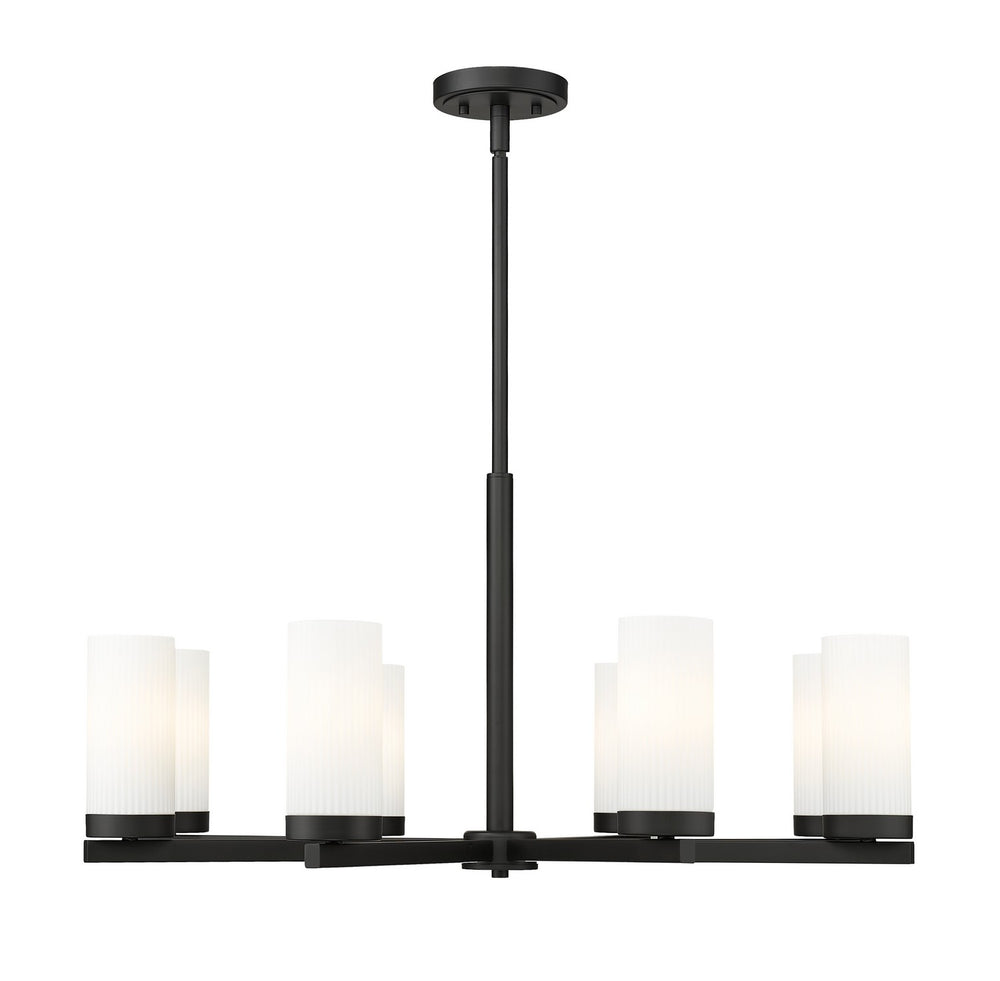 Z-Lite Canada - Eight Light Chandelier - Danica - Matte Black- Union Lighting Luminaires Decor