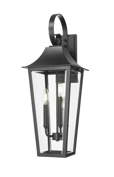 Z-Lite Canada - Three Light Outdoor Wall Light - Gannon - Black- Union Lighting Luminaires Decor
