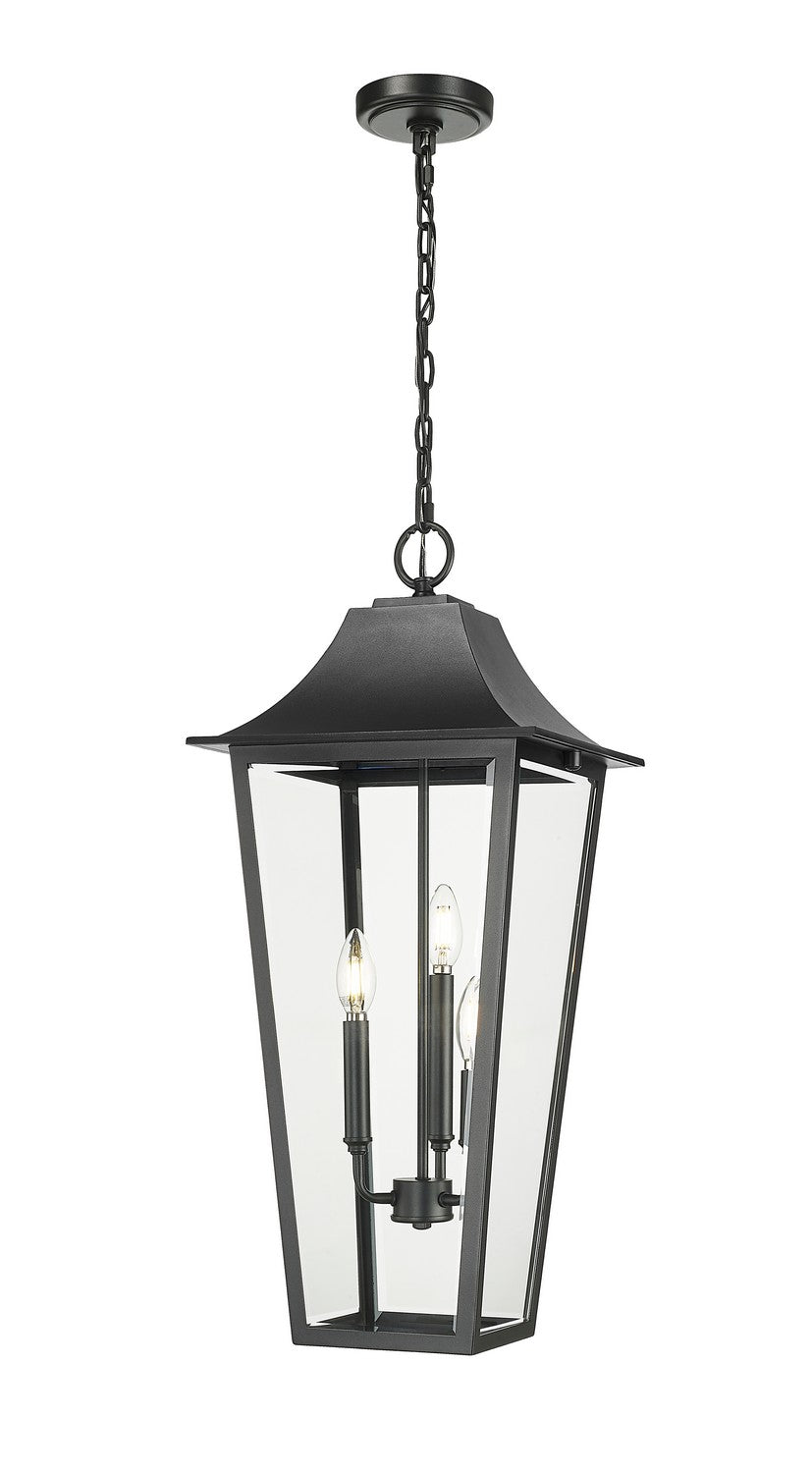 Z-Lite Canada - Three Light Outdoor Chain Mount Ceiling Fixture - Gannon - Black- Union Lighting Luminaires Decor