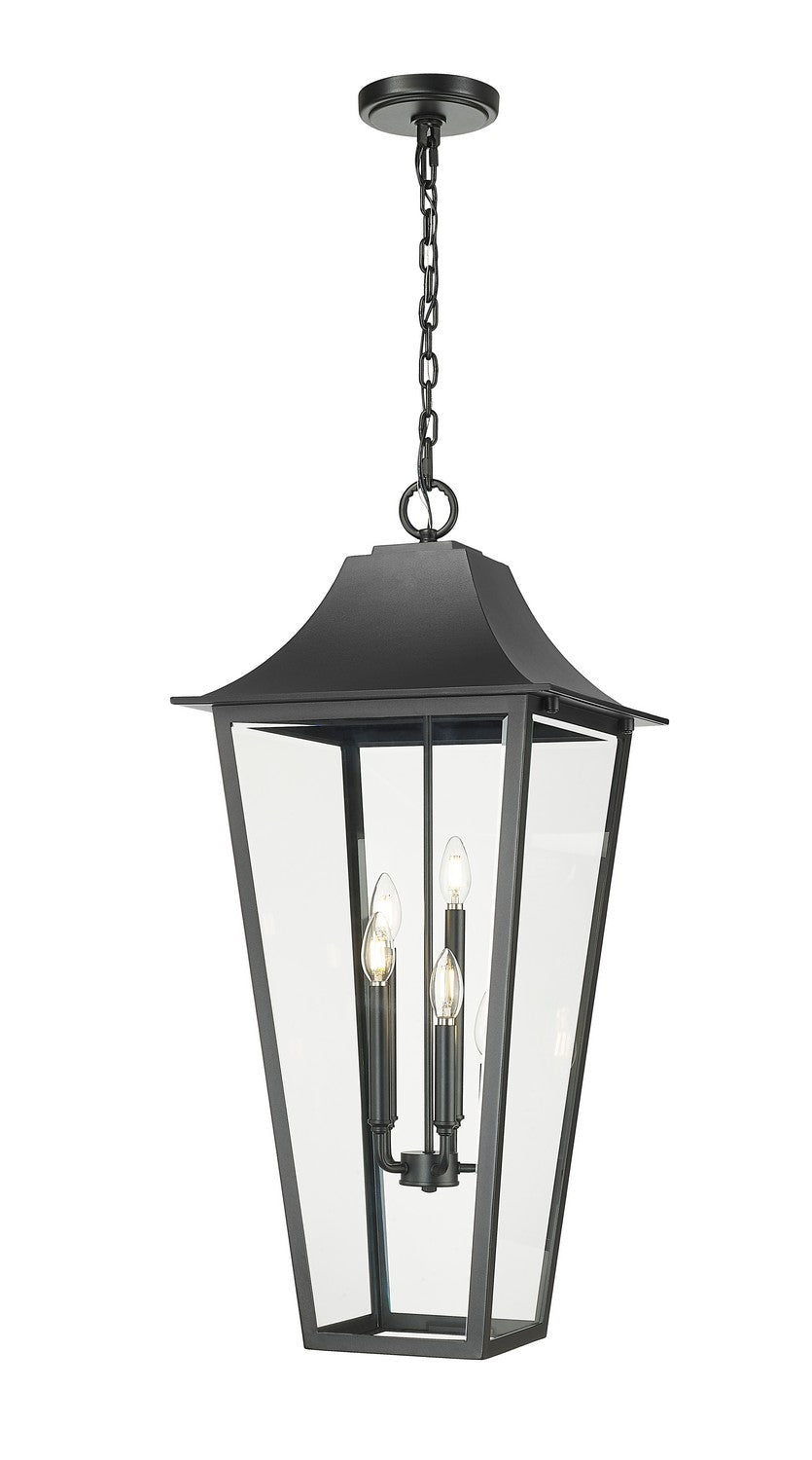 Z-Lite Canada - Five Light Outdoor Chain Mount Ceiling Fixture - Gannon - Black- Union Lighting Luminaires Decor