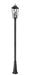 Z-Lite Canada - Three Light Outdoor Post Mounted Fixture - Gannon - Black- Union Lighting Luminaires Decor