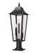 Z-Lite Canada - Three Light Outdoor Pier Mounted Fixture - Gannon - Black- Union Lighting Luminaires Decor