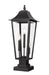 Z-Lite Canada - Three Light Outdoor Pier Mounted Fixture - Gannon - Black- Union Lighting Luminaires Decor