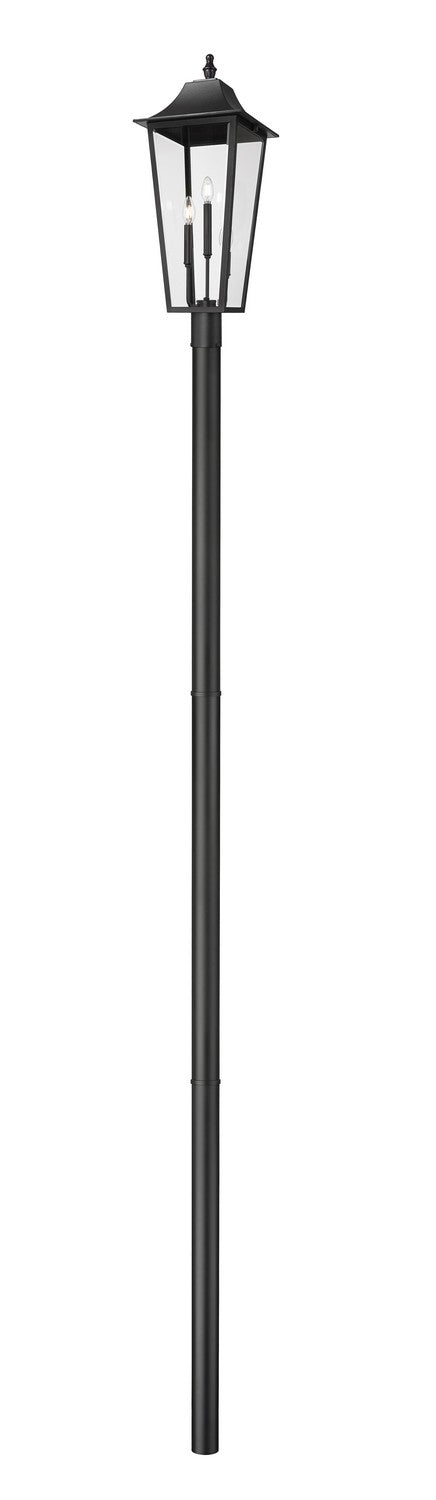 Z-Lite Canada - Three Light Outdoor Post Mount Fixture - Gannon - Black- Union Lighting Luminaires Decor
