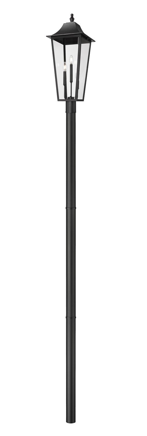Z-Lite Canada - Three Light Outdoor Post Mount Fixture - Gannon - Black- Union Lighting Luminaires Decor