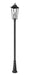 Z-Lite Canada - Three Light Outdoor Post Mounted Fixture - Gannon - Black- Union Lighting Luminaires Decor