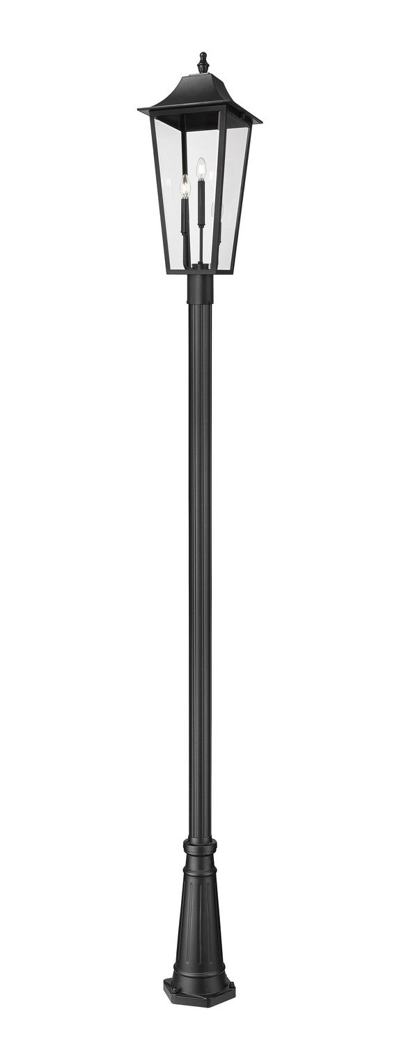 Z-Lite Canada - Three Light Outdoor Post Mounted Fixture - Gannon - Black- Union Lighting Luminaires Decor