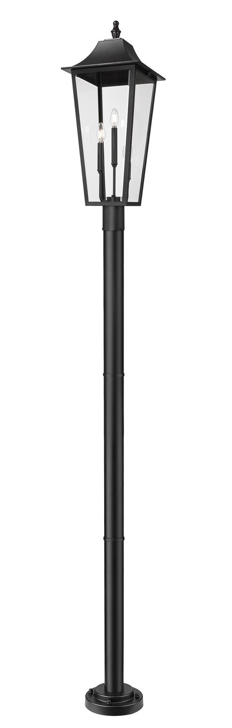 Z-Lite Canada - Three Light Outdoor Post Mount Fixture - Gannon - Black- Union Lighting Luminaires Decor