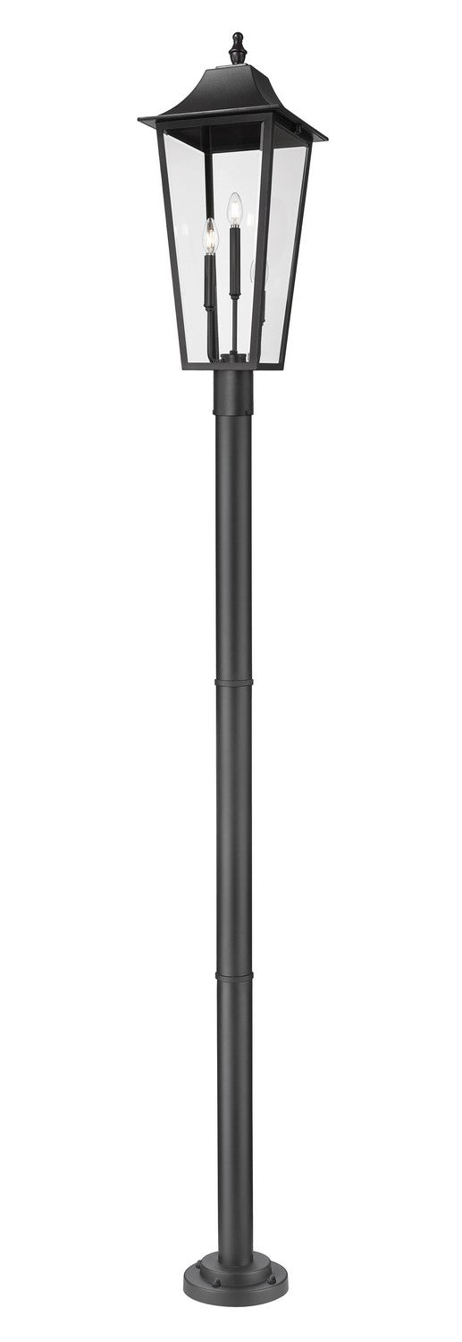 Z-Lite Canada - Three Light Outdoor Post Mount Fixture - Gannon - Black- Union Lighting Luminaires Decor
