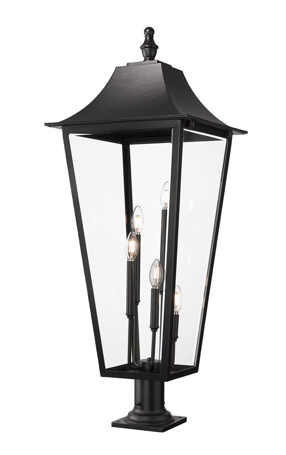 Z-Lite Canada - Five Light Outdoor Pier Mounted Fixture - Gannon - Black- Union Lighting Luminaires Decor