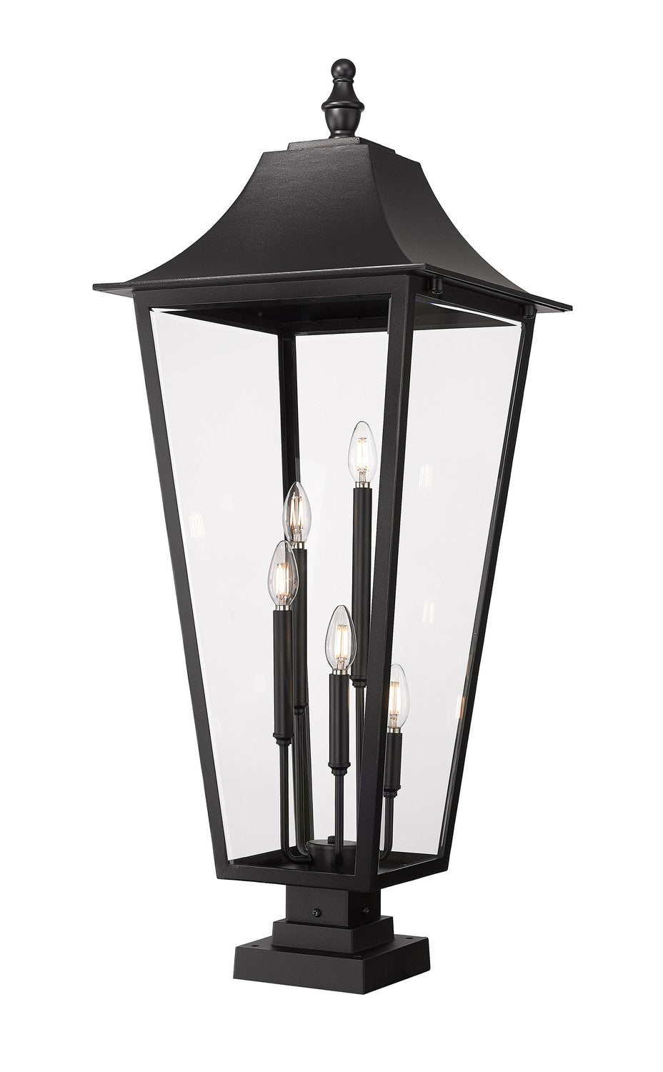 Z-Lite Canada - Five Light Outdoor Pier Mounted Fixture - Gannon - Black- Union Lighting Luminaires Decor