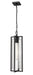 Z-Lite Canada - One Light Outdoor Chain Mount Ceiling Fixture - Aura - Black- Union Lighting Luminaires Decor