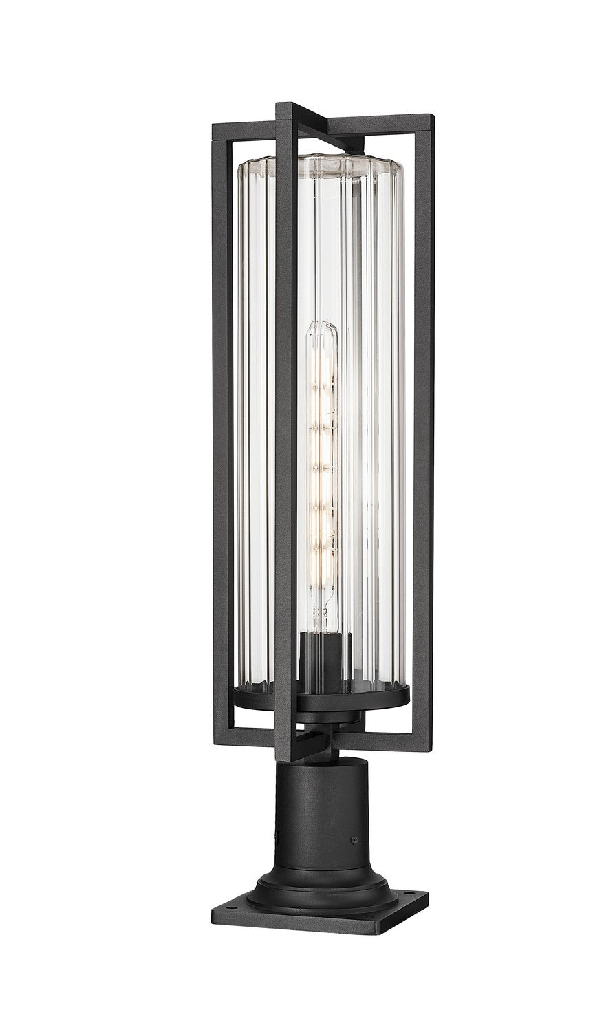 Z-Lite Canada - One Light Outdoor Pier Mounted Fixture - Aura - Black- Union Lighting Luminaires Decor