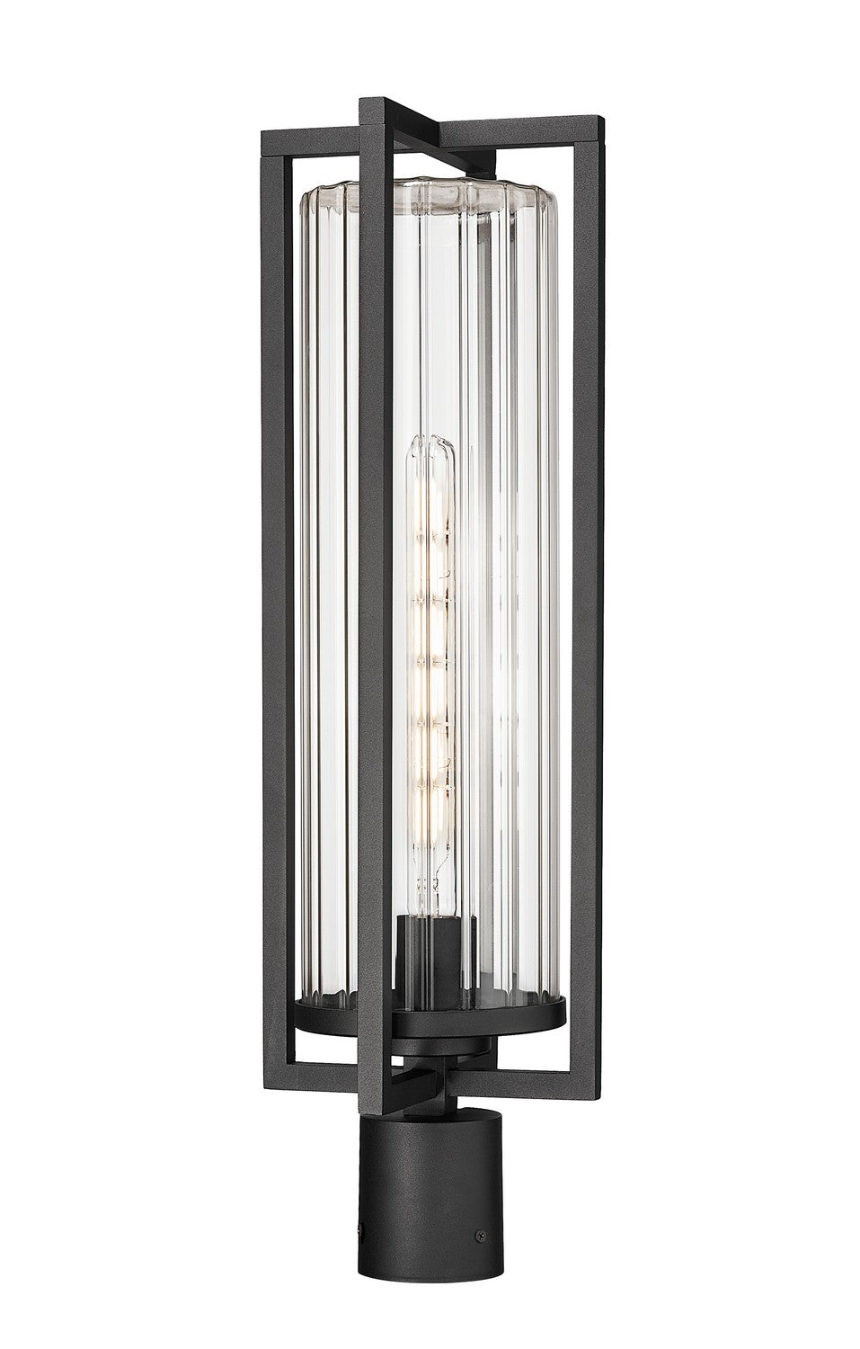 Z-Lite Canada - One Light Outdoor Post Mount Fixture - Aura - Black- Union Lighting Luminaires Decor