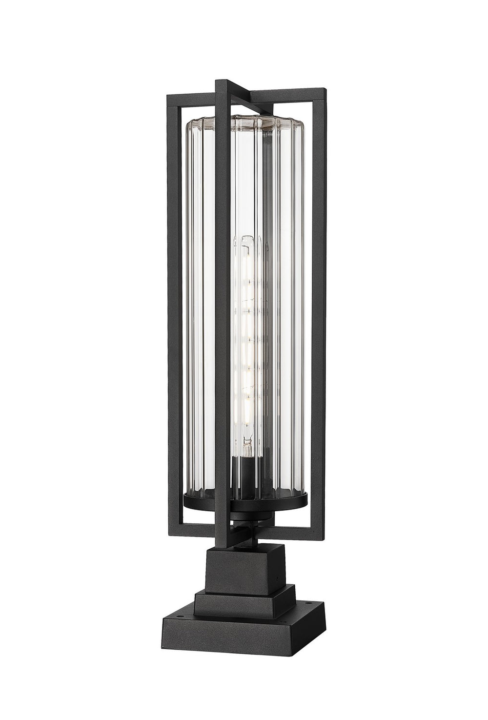 Z-Lite Canada - One Light Outdoor Pier Mounted Fixture - Aura - Black- Union Lighting Luminaires Decor